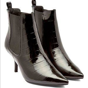 Anine Bing Stevie Patent Leather Ankle Boo…